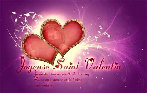 Tutorioel pour Créer une carte de vœux pour la st valentin avec Photoshop