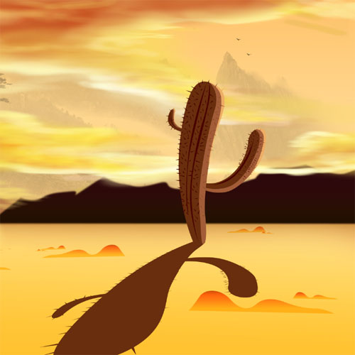 Tuto photoshop apprendre comment faire un desert et des cactus avec photoshop