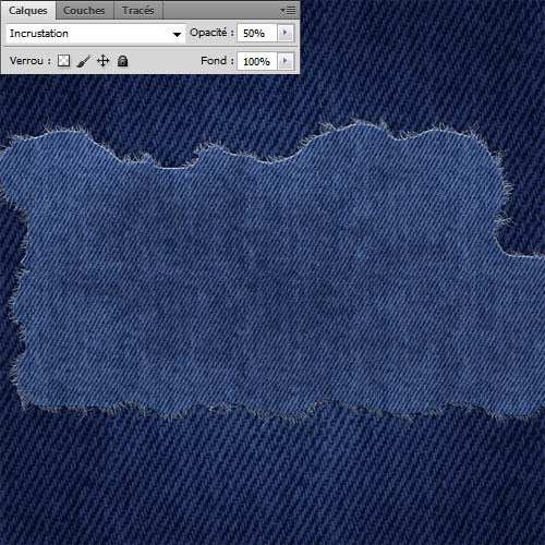 Un effet de Couture en Cuir sur une texture Jeans avec Photoshop