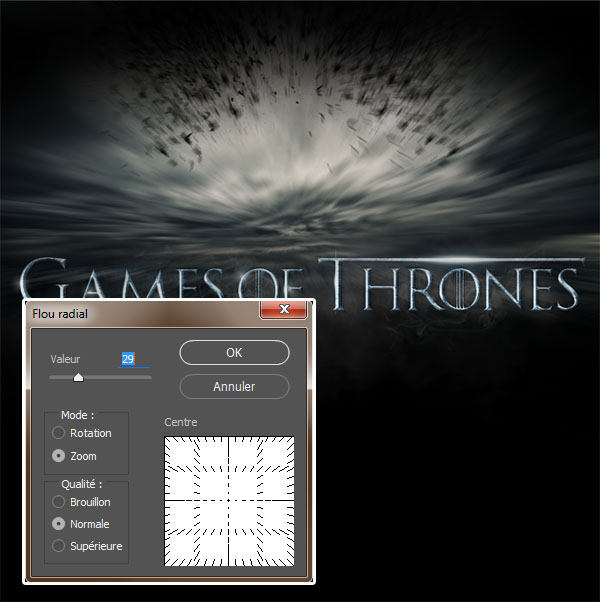 Réaliser l’affiche de Games of Thrones