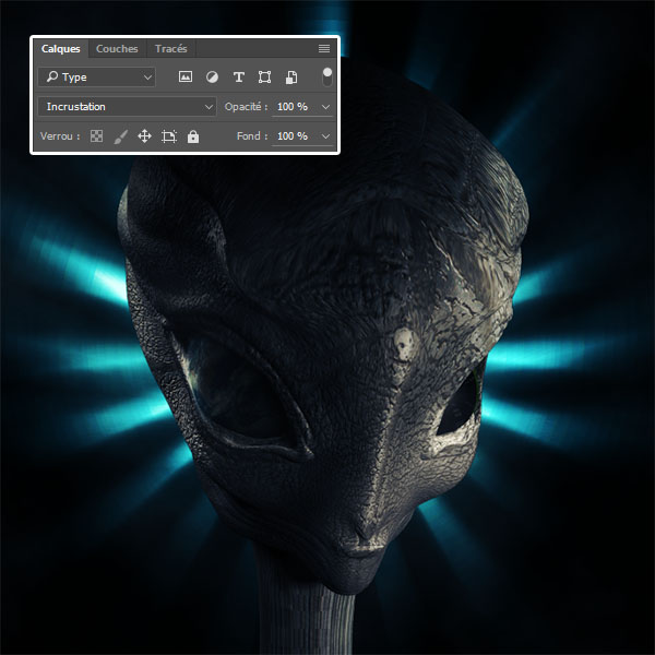 Alien premier contact avec Photoshop et cinema4d