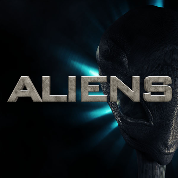 Alien premier contact avec Photoshop et cinema4d