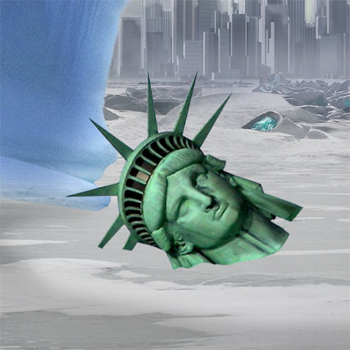 Cours et formation gratuite de photoshop tuto 2100 New York la nouvelle Ere glacial avec Photoshop