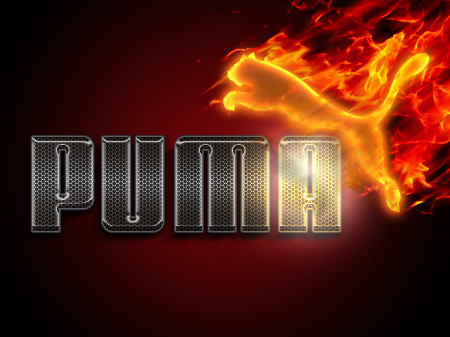 Tutoriels photoshop poster Puma avec des effet de feu 