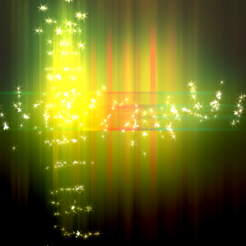 effet de glow sur texte avec des super particule lumineuse