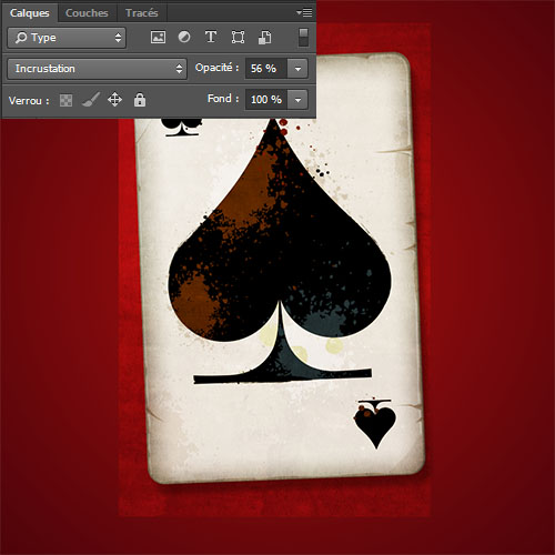 Apprendre à dessiner avec photosho, créer une carte de poker as de pique avec photoshop