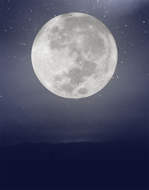 Photo manipulation : La fée de la pleine lune