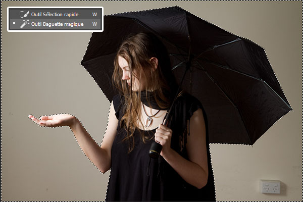 Photomanipulation Sous la pluie avec Photoshop